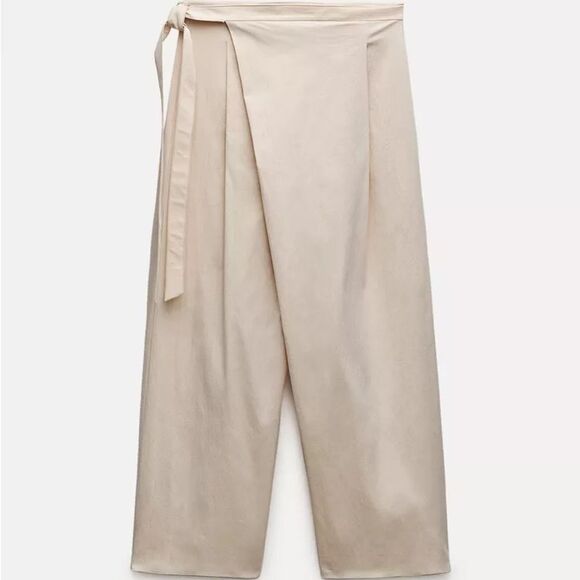 ZARA WRAP FRONT PANTS ZW COLLECTION
ECRU - Picture 10 of 14